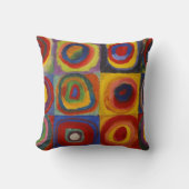 Kandinsky Farbstudie Quadrate Colourful Squares クッション (正面)