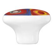 Kandinsky Farbstudie Quadrate Colourful Squares セラミックノブ (側面)