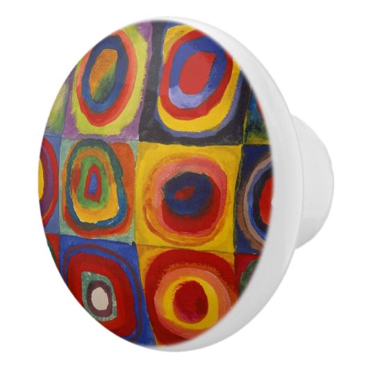 Kandinsky Farbstudie Quadrate Colourful Squares セラミックノブ (右)