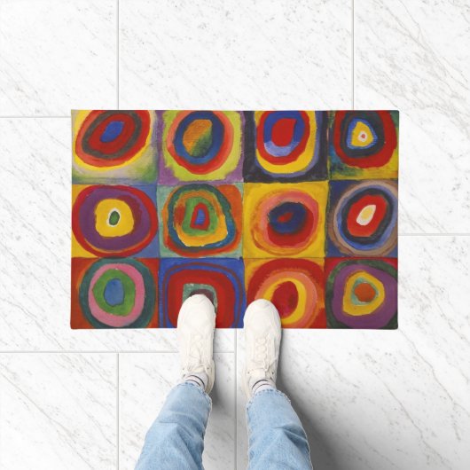 Kandinsky Farbstudie Quadrate Colourful Squares ドアマット (室内)