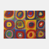 Kandinsky Farbstudie Quadrate Colourful Squares ドアマット (正面)