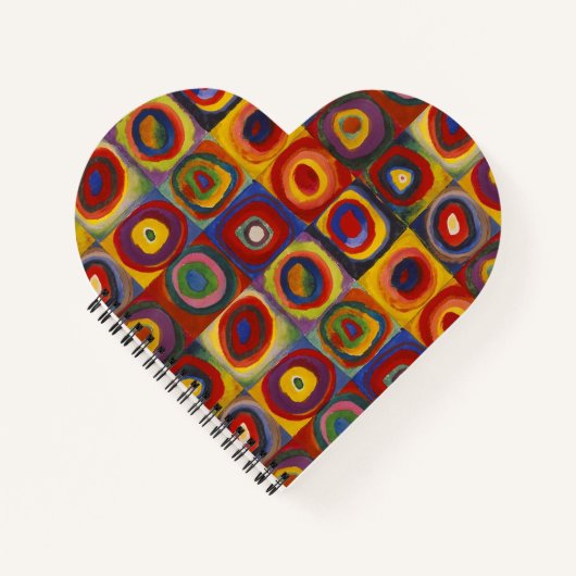 Kandinsky Farbstudie Quadrate Colourful Squares ノートブック (正面)