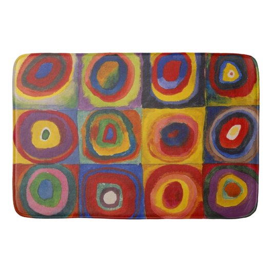 Kandinsky Farbstudie Quadrate Colourful Squares バスマット (正面)