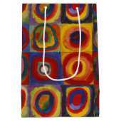 Kandinsky Farbstudie Quadrate Colourful Squares ミディアムペーパーバッグ (裏面)