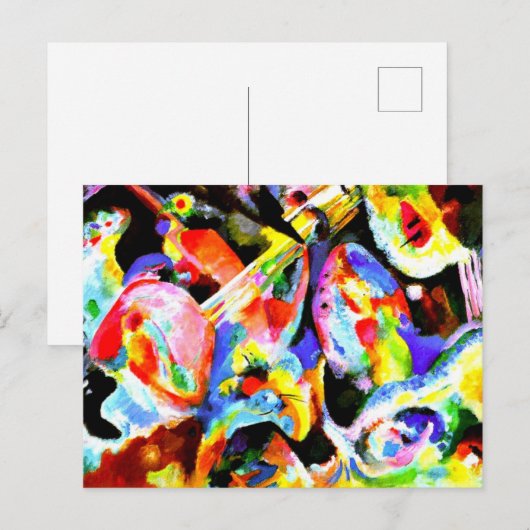 Kandinsky - Flood Improvization, ポストカード (正面/裏面)