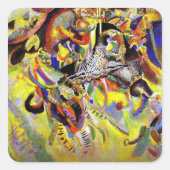 Kandinsky - Fugue, abstract painting, スクエアシール (正面)