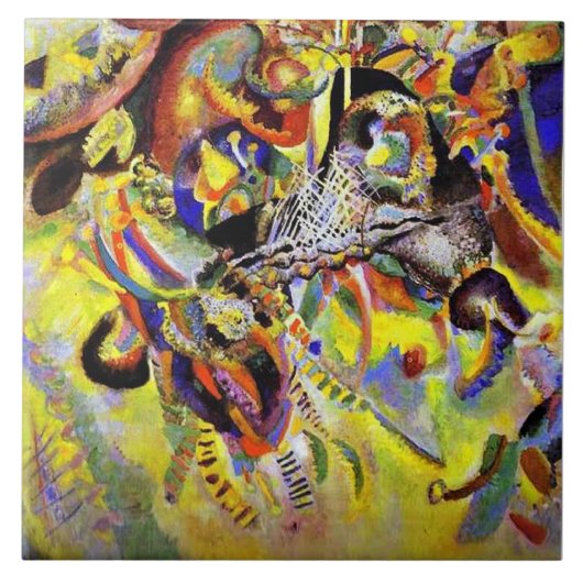 Kandinsky - Fugue, abstract painting, タイル (正面)