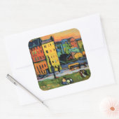 Kandinsky - Houses in Munich, スクエアシール (封筒)