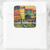 Kandinsky - Houses in Munich, スクエアシール (バッグ)