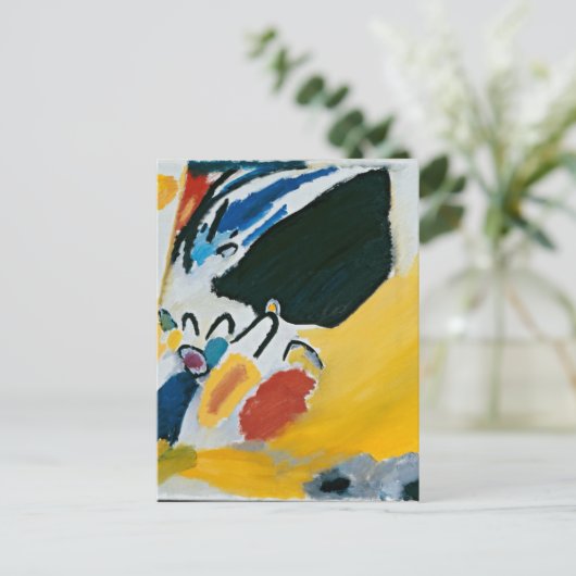 Kandinsky Impression IIIコンサート抽象芸術絵画ズ ポストカード (スタンド正面)