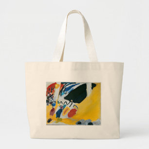 Kandinsky Impression IIIコンサート抽象芸術絵画ズ ラージトートバッグ