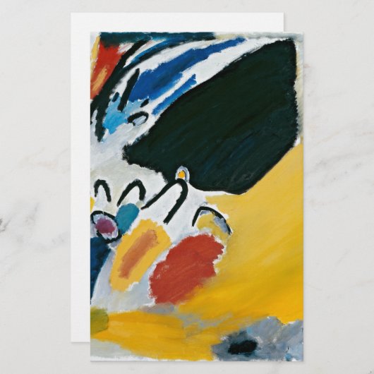 Kandinsky Impression IIIコンサート抽象芸術絵画ズ 便箋 (正面/裏面)