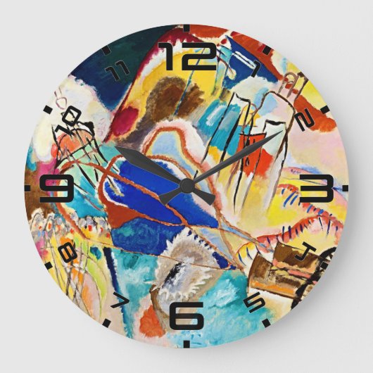 Kandinsky Improvisation 30 Art Clock ラージ壁時計 (正面)