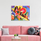 Kandinsky - In Blue, abstract art, キャンバスプリント (インサイチュ (リビング))