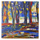 Kandinsky - In the Park of St. Cloud - Autumn II タイル (正面)