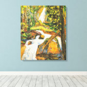 Kandinsky - Kochel: Waterfall I, キャンバスプリント (インサイチュ (ウッドフロア))