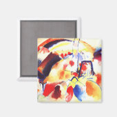 Kandinsky - Landscape with Red Spots マグネット (正面/裏面)