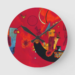 Kandinsky Mitのund Gegen ラウンド壁時計