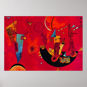 Kandinsky Mit und Gegen Abstract Painting Poster ポスター