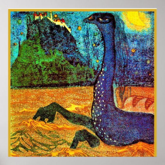 Kandinsky - Moonlit Night有名なアートワーク ポスター (正面)