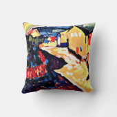 Kandinsky - Murnau with Rainbow, landscape art クッション (裏面)