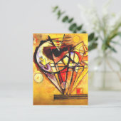 Kandinsky - On the Points,カラフル抽象芸術アート ポストカード (スタンド正面)