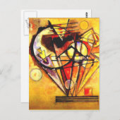 Kandinsky - On the Points,カラフル抽象芸術アート ポストカード (正面/裏面)