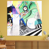 KANDINSKY - OPEN GREEN - 1923 - Bauhaus - キャンバスプリント (インサイチュ (リビング))