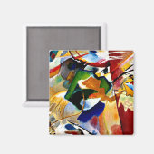 Kandinsky - Painting with Green Center  マグネット (正面/裏面)