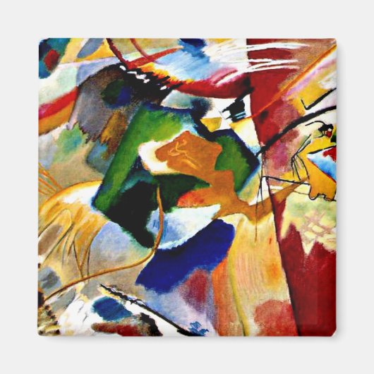 Kandinsky - Painting with Green Center  マグネット (正面)