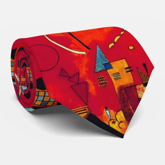 Kandinsky Red Black  Abstract Art ネクタイ (ロール)
