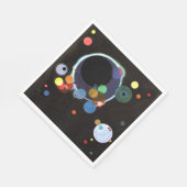 Kandinsky - Several Circles, famous abstract art スタンダードランチョンナプキン (角)