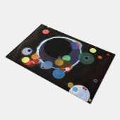 Kandinsky - Several Circles, famous abstract art ドアマット (アングル)