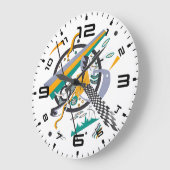 Kandinsky Small Worlds IV Wall Clock ラージ壁時計 (傾斜)