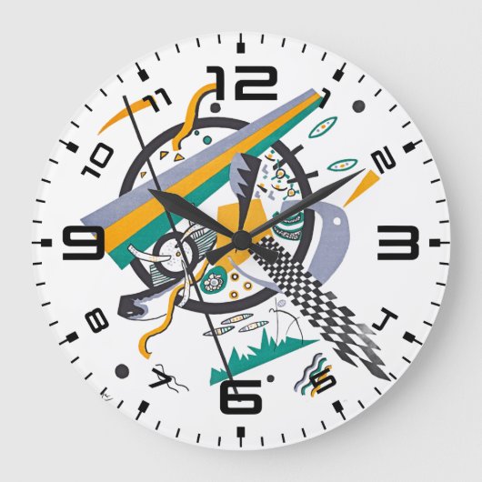 Kandinsky Small Worlds IV Wall Clock ラージ壁時計 (正面)