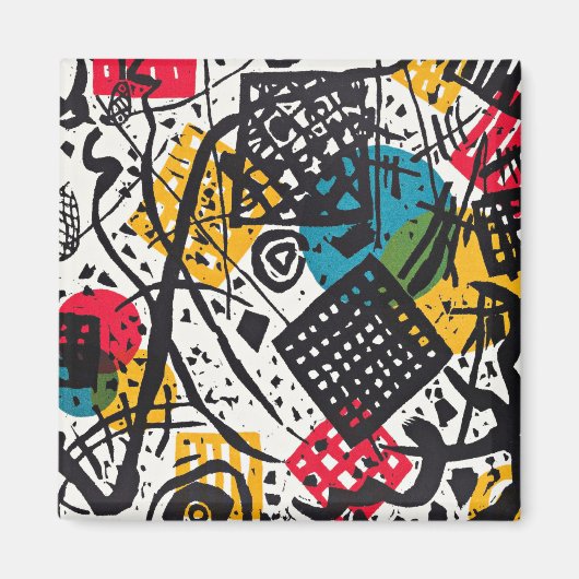 Kandinsky - Small Worlds V,抽象芸術アート マグネット (正面)