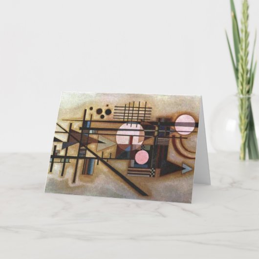 Kandinsky Softened Construction Greeting カード (正面)