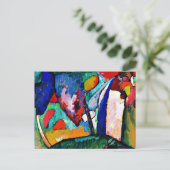 Kandinsky - The Waterfall、カラフルアートワーク、 ポストカード (スタンド正面)
