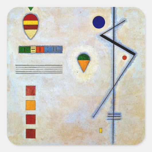 Kandinsky - Von-Zu、有名な抽象芸術作品 スクエアシール (正面)