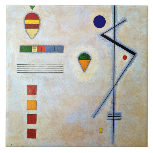 Kandinsky - Von-Zu、有名な抽象芸術作品 タイル (正面)
