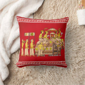 Kandy Perahera Festival Pillow | Sri Lankan Art クッション (ブランケット)