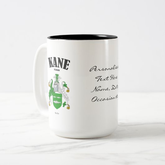 Kane家紋、翻訳と意味 ツートーンマグカップ (正面左)