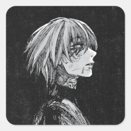 Kaneki Ken Tokyo Ghoul Dark Anime Tshirt スクエアシール