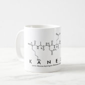 Kaneshaペプチド名mug コーヒーマグカップ (正面左)