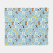 Kanga Koala Platypus and mates フリースブランケット (正面(横))