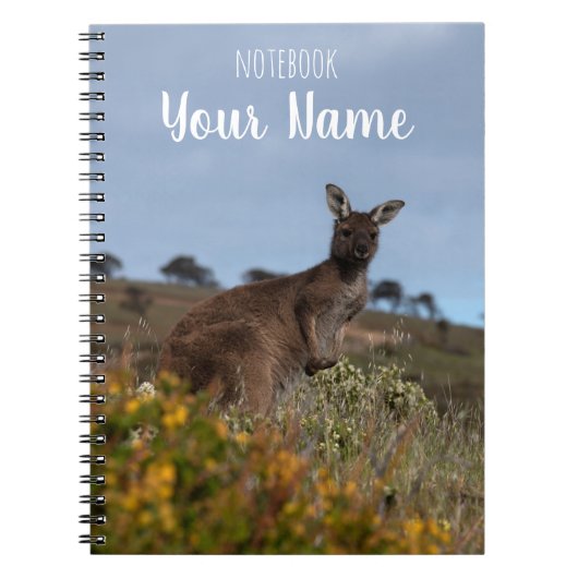 Kangarooオーストラリア黄色春の花写真 ノートブック (正面)