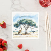Kangaroo and Emu Christmas Gumtree Baubles スタンダードカクテルナプキン (インサイチュ)
