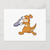 Kangaroo as Cook with Pan ポストカード (正面)