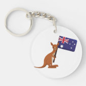 kangaroo australia flag キーホルダー (正面)