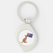 kangaroo australia flag キーホルダー (正面)